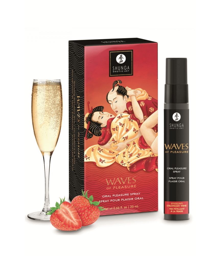 Spray pour plaisir oral saveur vin pétillant à la fraise 20 ml - Shunga